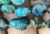 CNG8018 15.5 inches 6*8mm nuggets chrysocolla gemstone beads