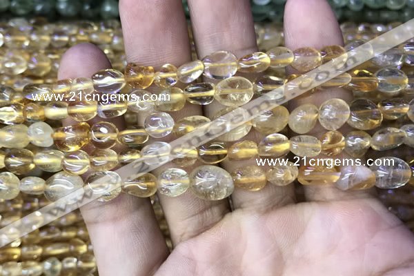 CNG8034 15.5 inches 6*9mm nuggets citrine beads wholesale