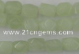 CNG806 15.5 inches 8*12mm faceted nuggets New jade beads