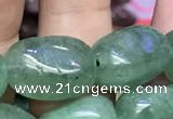 CNG8064 8*10mm - 10*14mmm nuggets green strawberry quartz beads