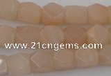 CNG812 15.5 inches 9*12mm faceted nuggets pink aventurine beads