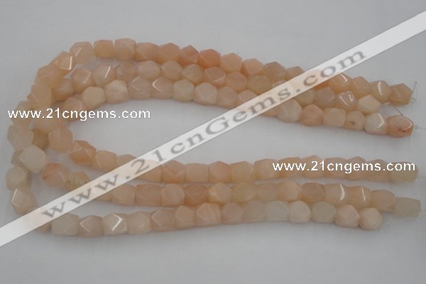 CNG812 15.5 inches 9*12mm faceted nuggets pink aventurine beads