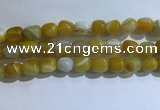 CNG8131 15.5 inches 8*12mm nuggets striped agate beads wholesale