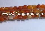 CNG8134 15.5 inches 8*12mm nuggets striped agate beads wholesale