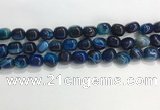 CNG8135 15.5 inches 8*12mm nuggets striped agate beads wholesale