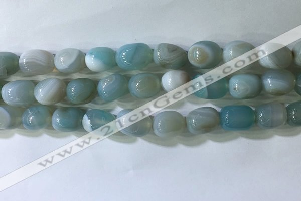 CNG8136 15.5 inches 8*12mm nuggets striped agate beads wholesale