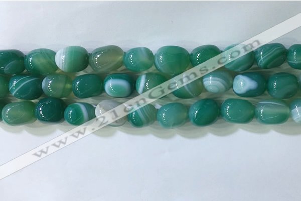 CNG8137 15.5 inches 8*12mm nuggets striped agate beads wholesale