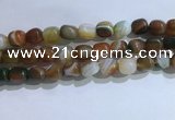 CNG8141 15.5 inches 8*12mm nuggets striped agate beads wholesale