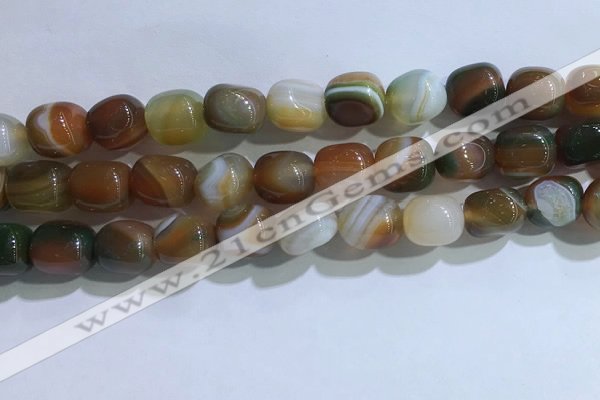 CNG8141 15.5 inches 8*12mm nuggets striped agate beads wholesale