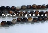 CNG8143 15.5 inches 8*12mm nuggets striped agate beads wholesale