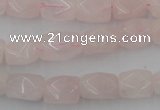 CNG815 15.5 inches 8*12mm faceted nuggets rose quartz beads