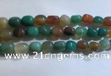 CNG8158 15.5 inches 10*14mm nuggets agate beads wholesale