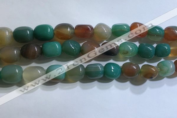 CNG8158 15.5 inches 10*14mm nuggets agate beads wholesale