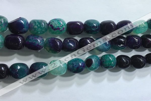 CNG8162 15.5 inches 10*14mm nuggets agate beads wholesale