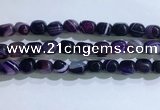 CNG8186 15.5 inches 10*14mm nuggets striped agate beads wholesale