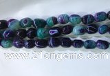 CNG8201 15.5 inches 10*14mm nuggets striped agate beads wholesale