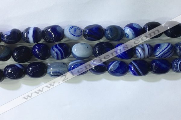 CNG8230 15.5 inches 12*16mm nuggets striped agate beads wholesale