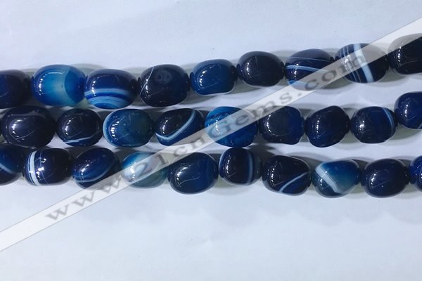 CNG8231 15.5 inches 12*16mm nuggets striped agate beads wholesale