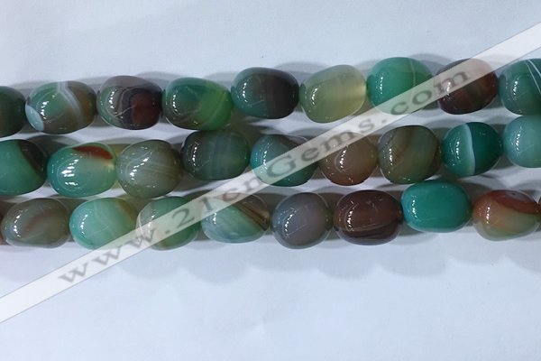 CNG8235 15.5 inches 12*16mm nuggets striped agate beads wholesale