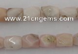 CNG824 15.5 inches 9*12mm faceted nuggets pink opal gemstone beads