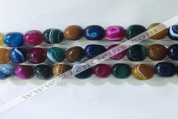 CNG8242 15.5 inches 12*16mm nuggets striped agate beads wholesale