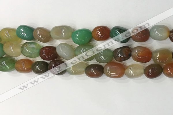 CNG8257 15.5 inches 13*18mm nuggets agate beads wholesale