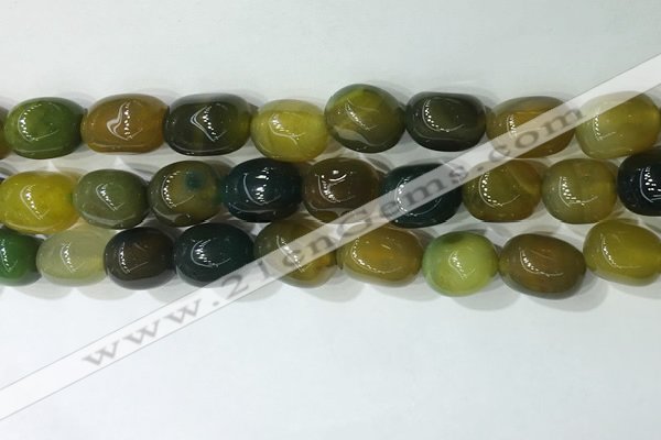 CNG8258 15.5 inches 13*18mm nuggets agate beads wholesale