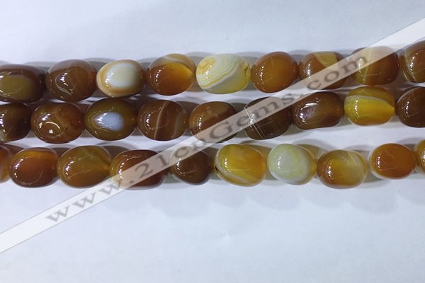 CNG8266 15.5 inches 13*18mm nuggets striped agate beads wholesale