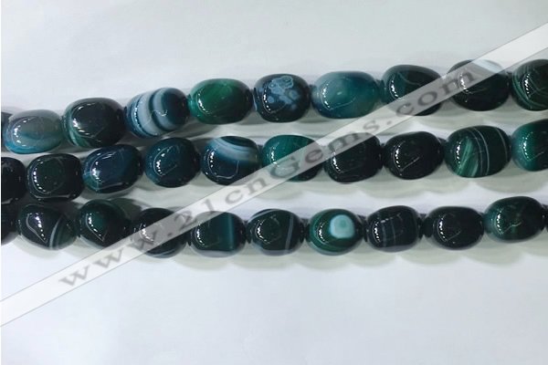 CNG8274 15.5 inches 13*18mm nuggets striped agate beads wholesale