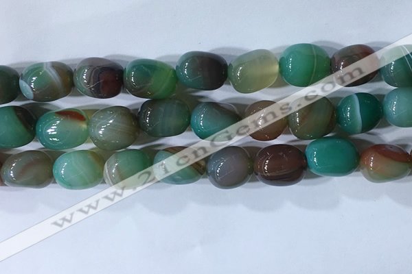 CNG8275 15.5 inches 13*18mm nuggets striped agate beads wholesale