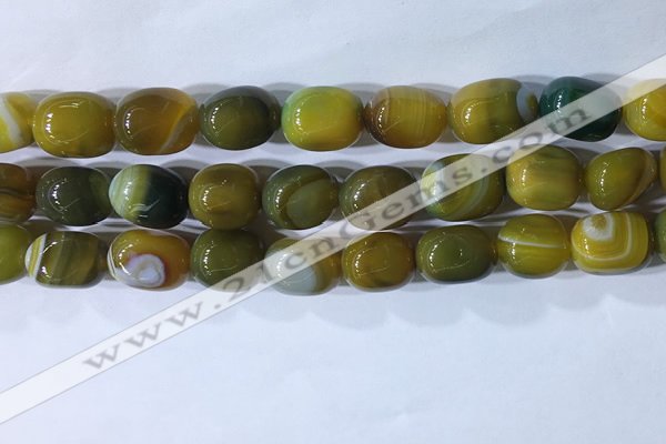 CNG8276 15.5 inches 13*18mm nuggets striped agate beads wholesale