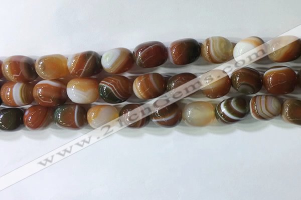 CNG8278 15.5 inches 13*18mm nuggets striped agate beads wholesale