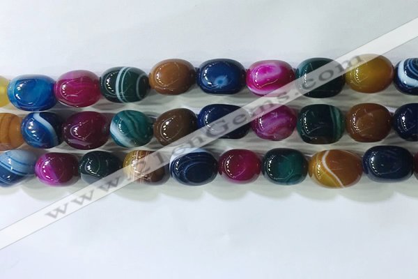 CNG8282 15.5 inches 13*18mm nuggets striped agate beads wholesale