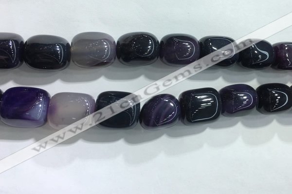 CNG8291 15.5 inches 15*20mm nuggets agate beads wholesale