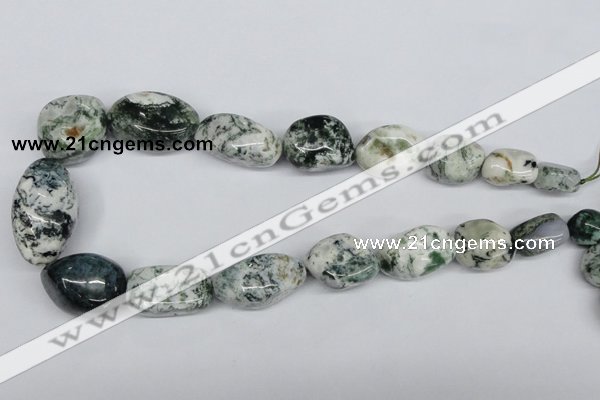 CNG83 15.5 inches 15*20mm - 20*35mm nuggets tree agate beads