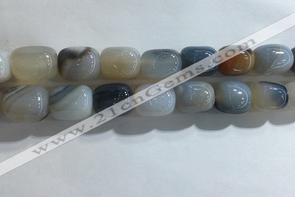 CNG8301 15.5 inches 15*20mm nuggets agate beads wholesale