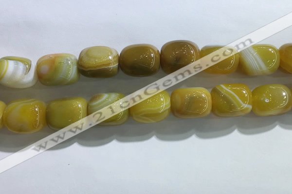 CNG8311 15.5 inches 15*20mm nuggets striped agate beads wholesale