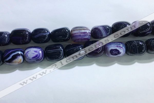 CNG8313 15.5 inches 15*20mm nuggets striped agate beads wholesale