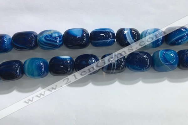 CNG8316 15.5 inches 15*20mm nuggets striped agate beads wholesale