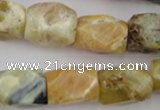 CNG832 15.5 inches 13*18mm faceted nuggets yellow opal beads