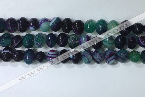 CNG8354 15.5 inches 10*12mm nuggets striped agate beads wholesale