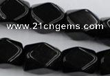 CNG836 15.5 inches 13*18mm faceted nuggets black obsidian beads