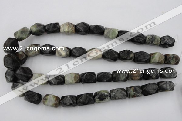 CNG840 15.5 inches 13*18mm faceted nuggets picasso jasper beads