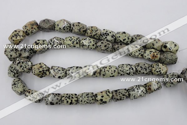 CNG841 15.5 inches 13*18mm faceted nuggets dalmatian jasper beads