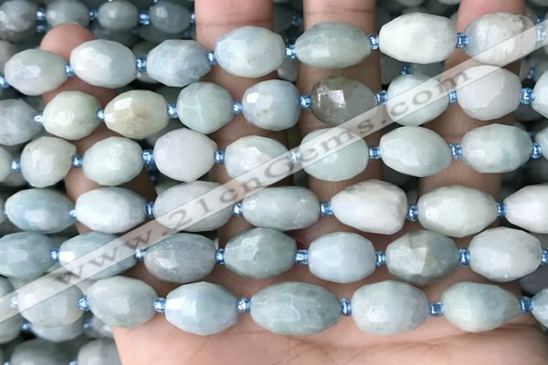 CNG8510 15.5 inches 10*12mm - 11*15mm faceted nuggets aquamarine beads