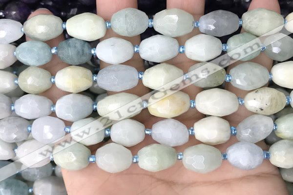 CNG8513 15.5 inches 10*12mm - 11*16mm faceted nuggets aquamarine beads