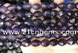 CNG8518 15.5 inches 8*10mm - 10*14mm faceted nuggets amethyst beads