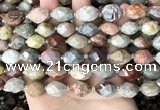 CNG8526 15.5 inches 10*14mm - 12*16mm faceted nuggets fossil coral beads