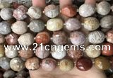 CNG8528 15.5 inches 13*15mm - 15*17mm faceted nuggets fossil coral beads