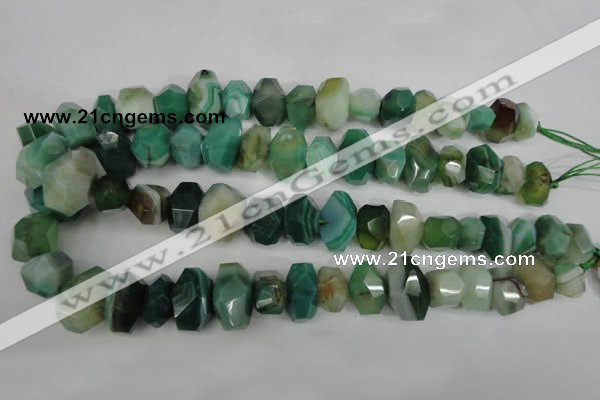 CNG853 15.5 inches 12*18mm – 13*22mm faceted nuggets agate beads